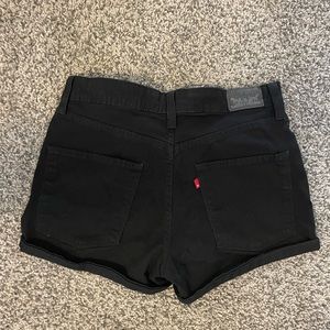 Levi’s black jean high rise shorts